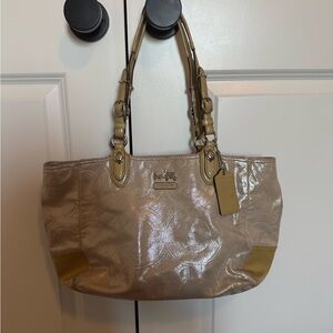 Coach Metallic Gold Tote Bag